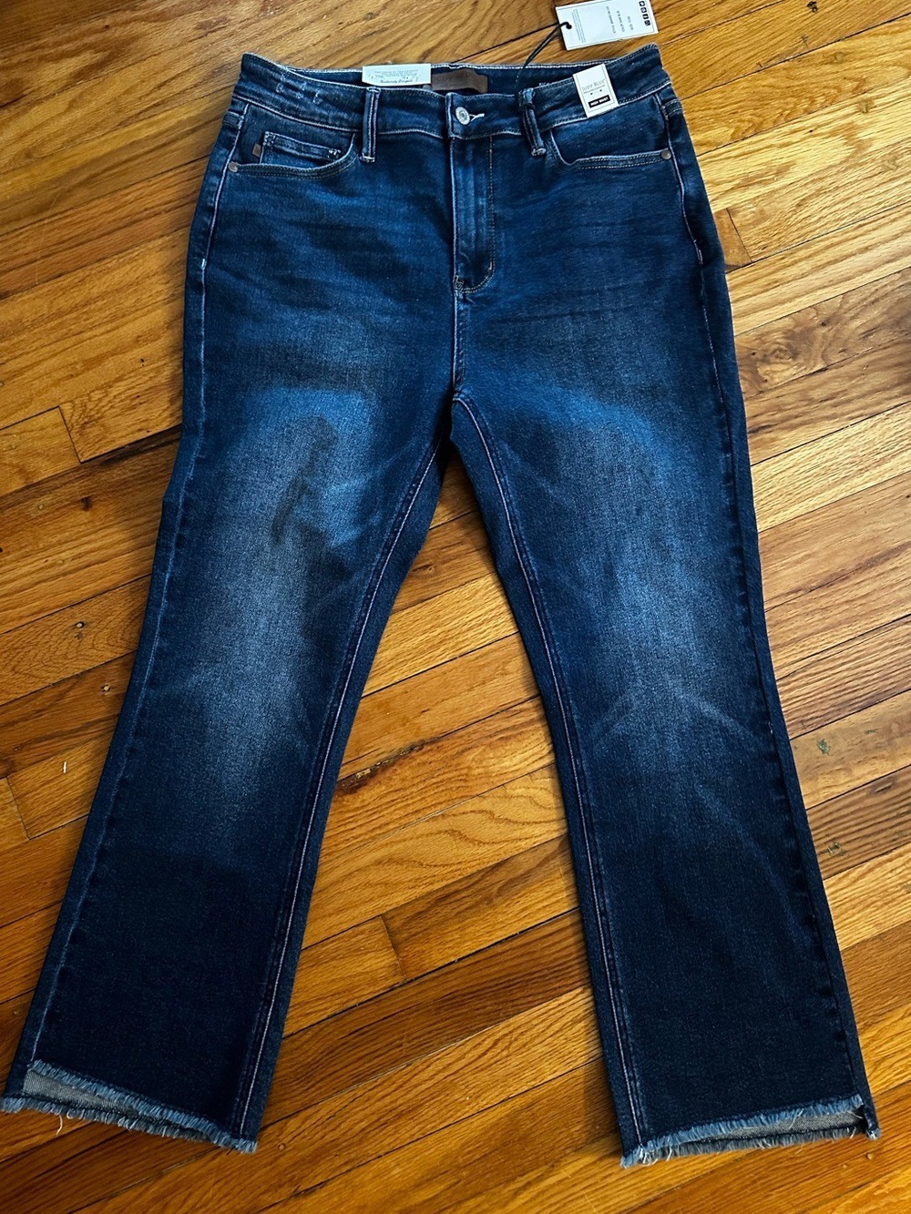 Judy Blue High Waist Dark Blue Wash Kick Flare Denim Jeans 11/30 NWT - Picture 10 of 10